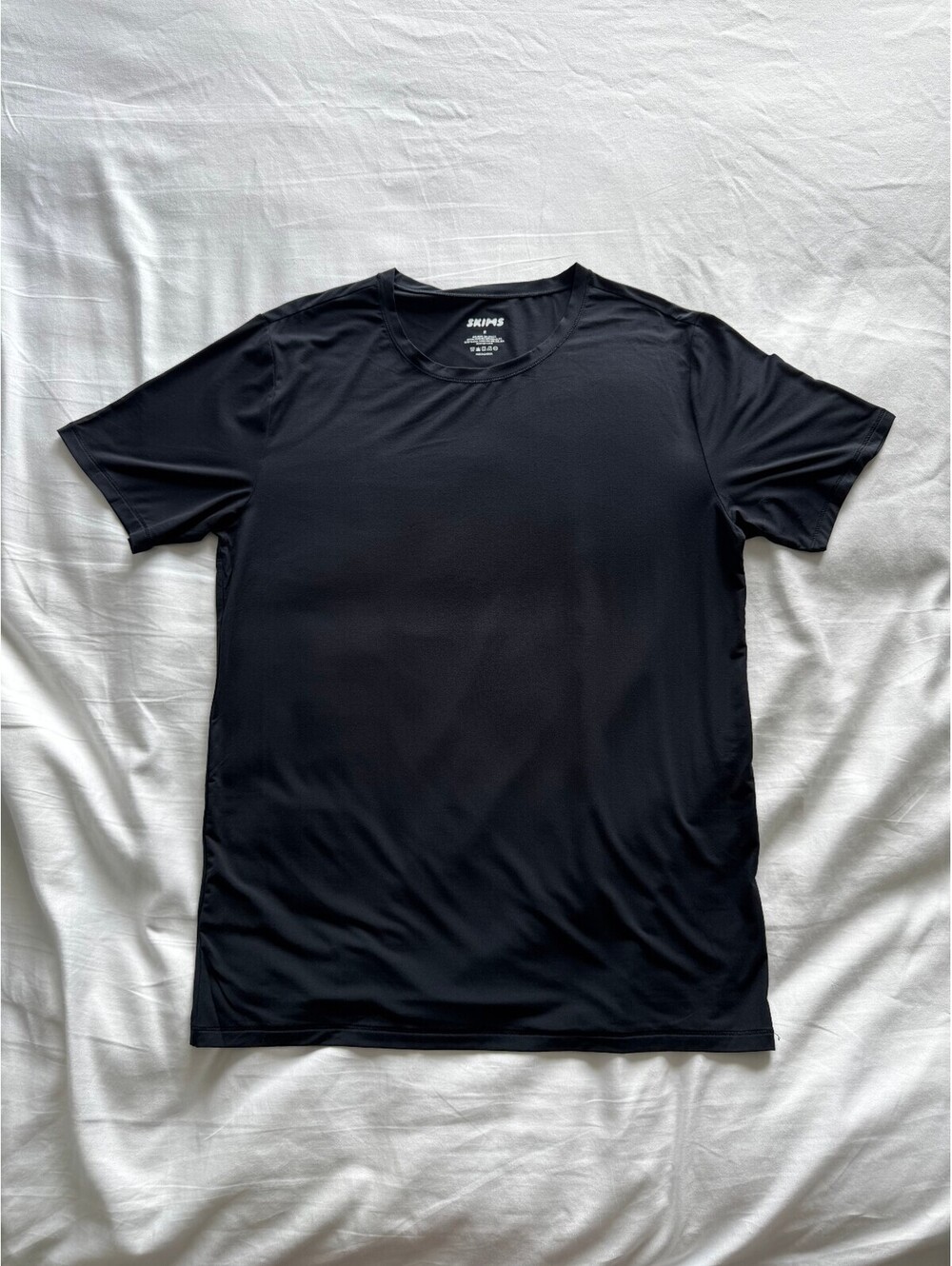 SKIMS Modal Stretch Crewneck Tee Black Men's M Pre-Owned